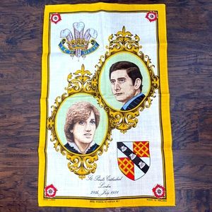 NEW Vintage Linen Lady Diana Engagement  Commemorative Irish Linen Towel